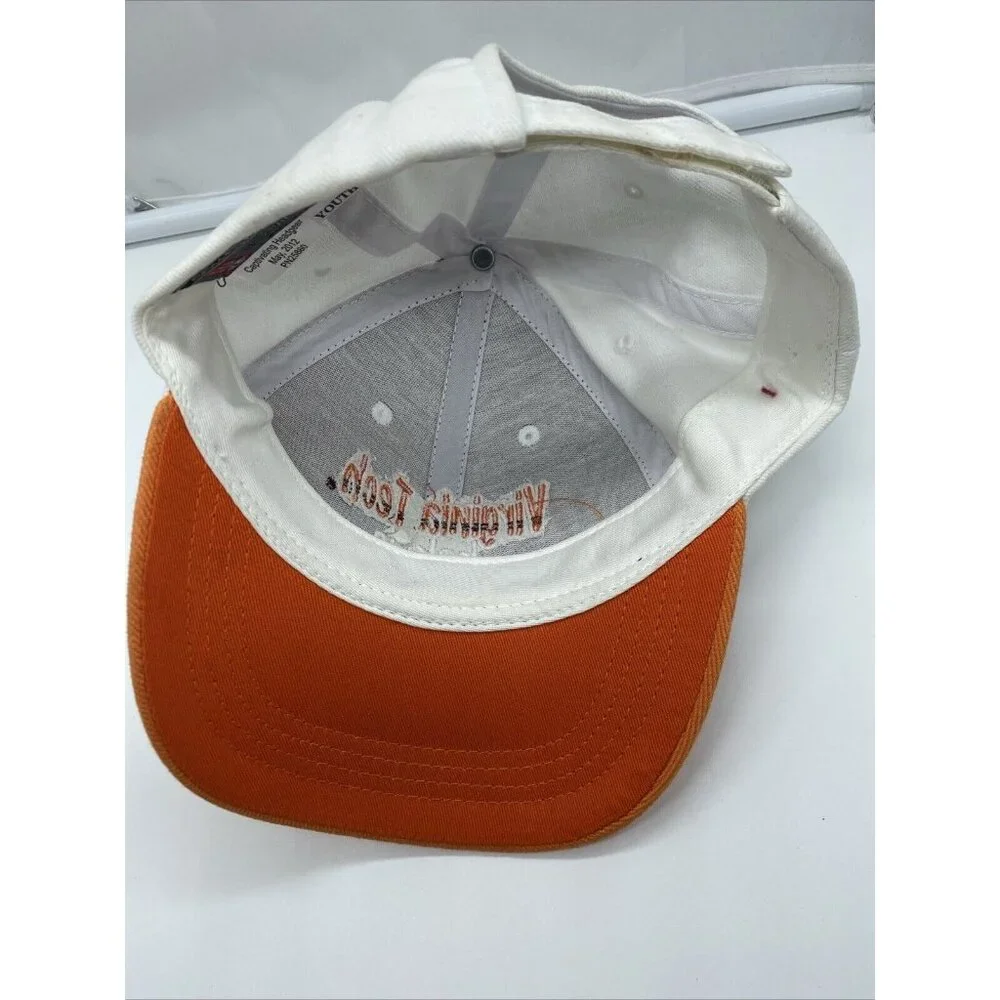 Virginia Tech Hokies Maroon Orange Adjustable Youth Baseball Cap Hat Hook & Loop
